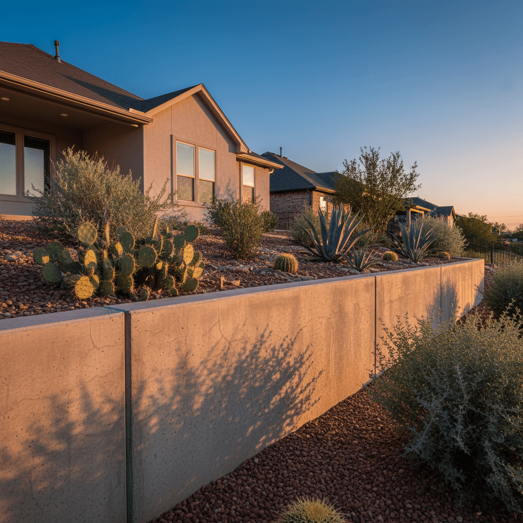 concrete retaining wall midland