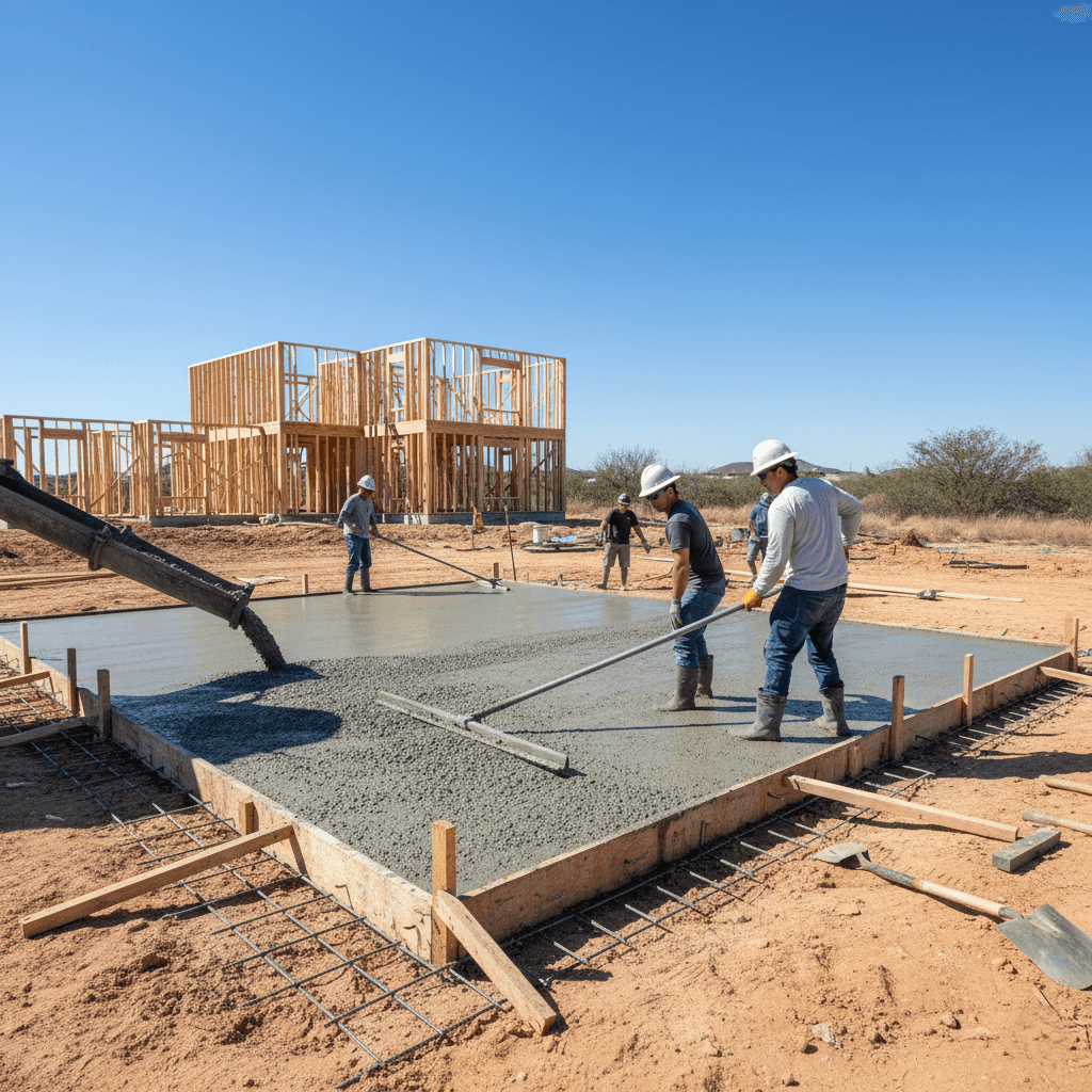 pouring concrete midland