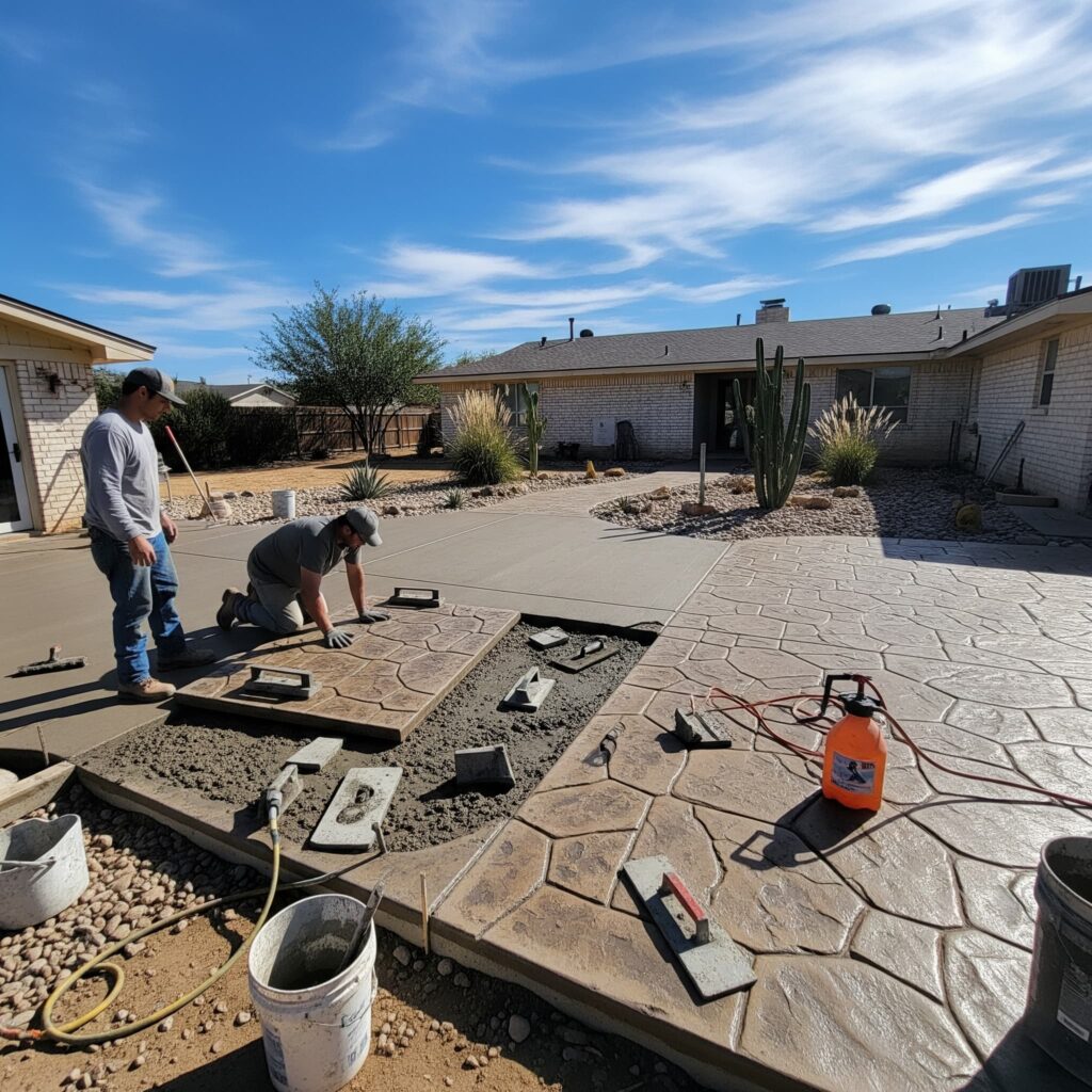 stamped concrete patio midland