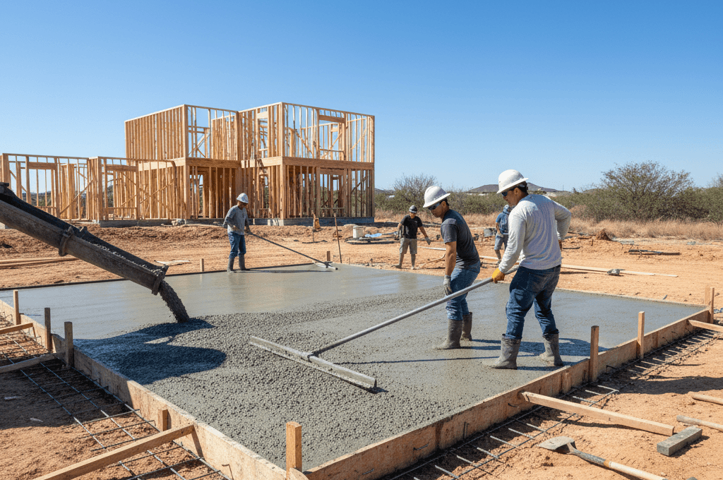 pouring concrete midland